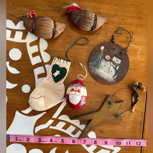 Ornament Lot (6) Vintage- Primitive- Rustic 🎄 - Picture 3 of 9
